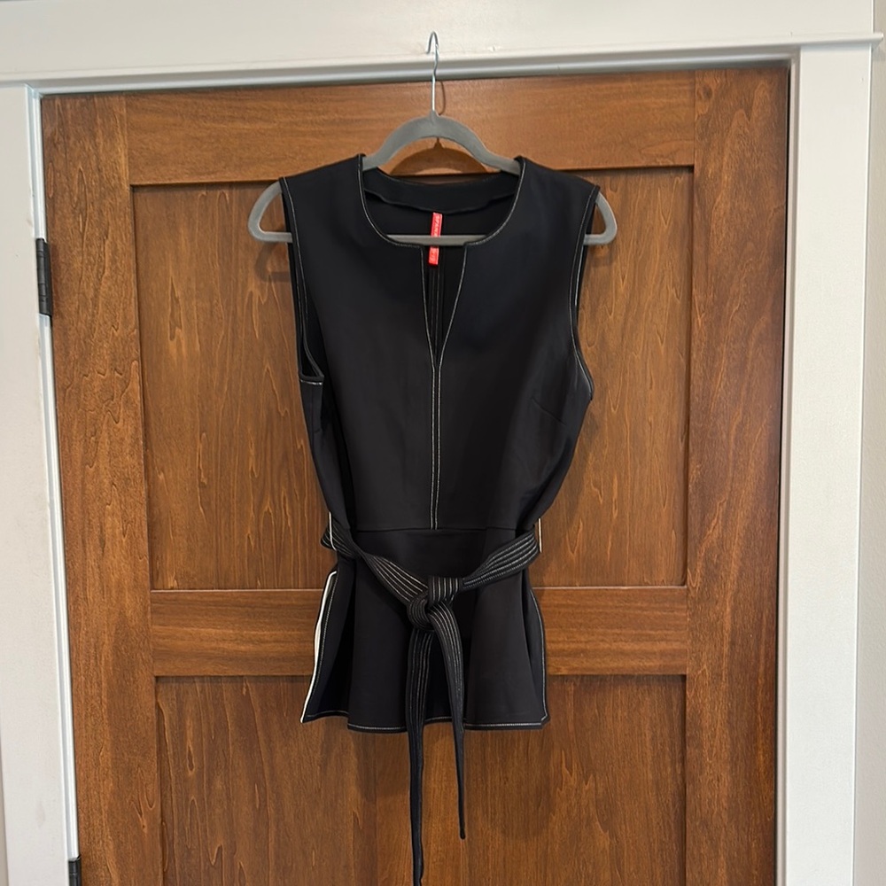 Spanx nwot Black Sleeveless Top with Belt